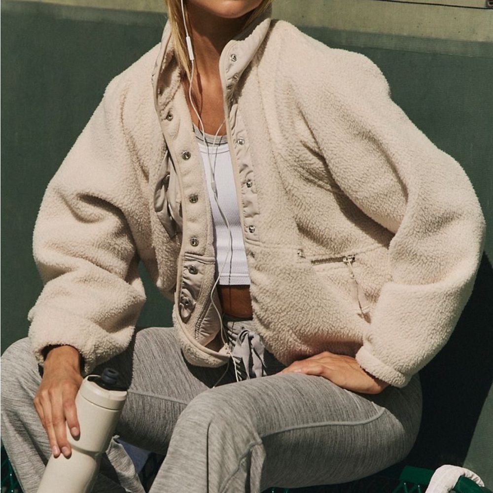 Free People Movement Hit the Slopes Fleece Jacket in Canvas